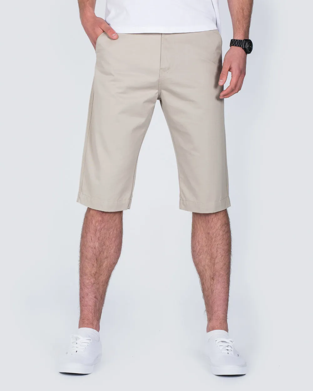 Ed Baxter Marakesh Tall Chino Shorts (beige) trendy match