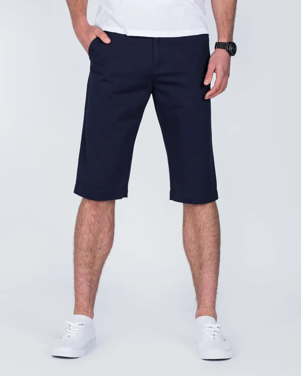 Ed Baxter Marakesh Tall Chino Shorts (navy) travel must