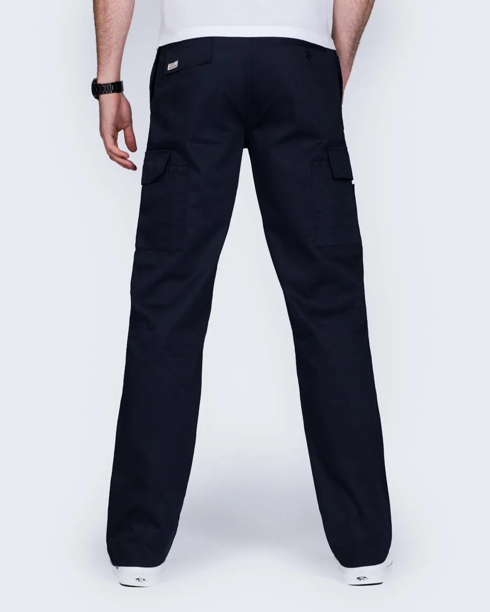 Ed Baxter Multi Pocket Tall Workwear Trousers (navy) motion stretch