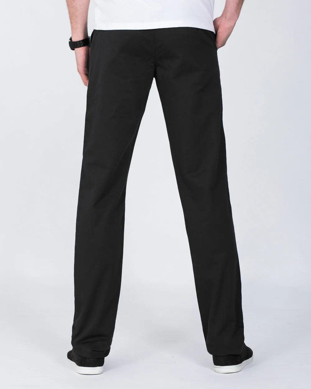 Ed Baxter Regular Fit Tall Chinos (black) durable material