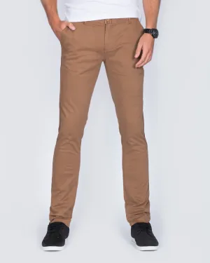 Ed Baxter Slim Fit Tall Chinos (bronze) comfort wear