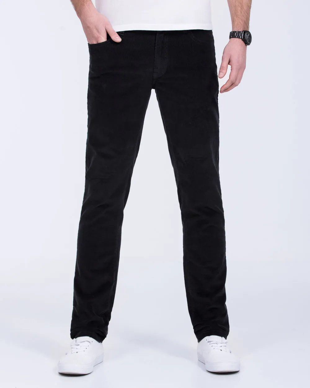 Ed Baxter Slim Fit Tall Cord Jeans (black) simple ease