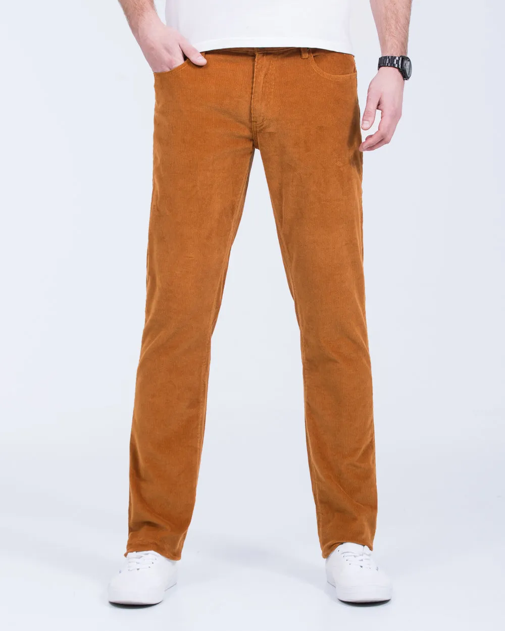 Ed Baxter Slim Fit Tall Cord Jeans (ginger) stretch comfort