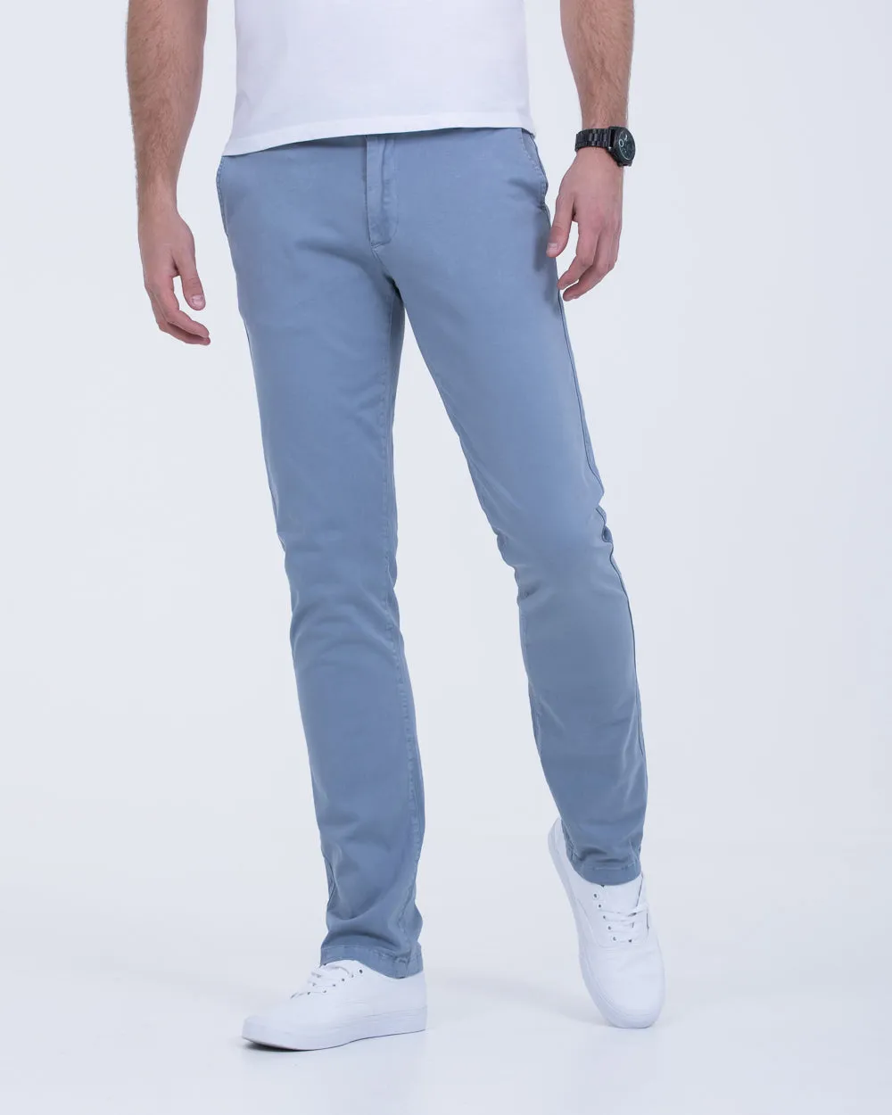 Ed Baxter Slim Fit Tall Garment-Dyed Chinos (storm blue) versatile basics