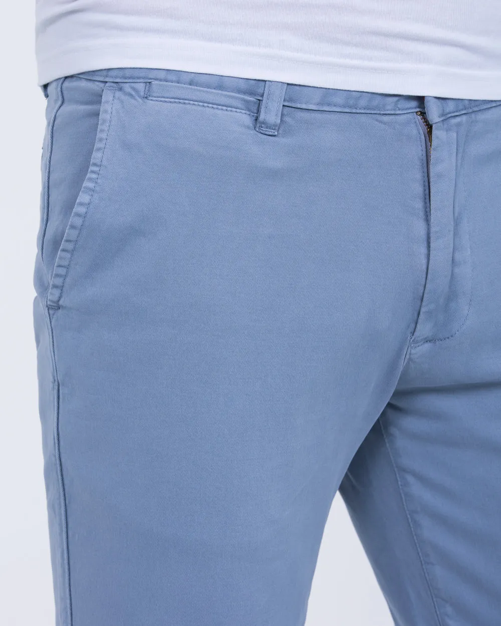 Ed Baxter Slim Fit Tall Garment-Dyed Chinos (storm blue) stylish pockets