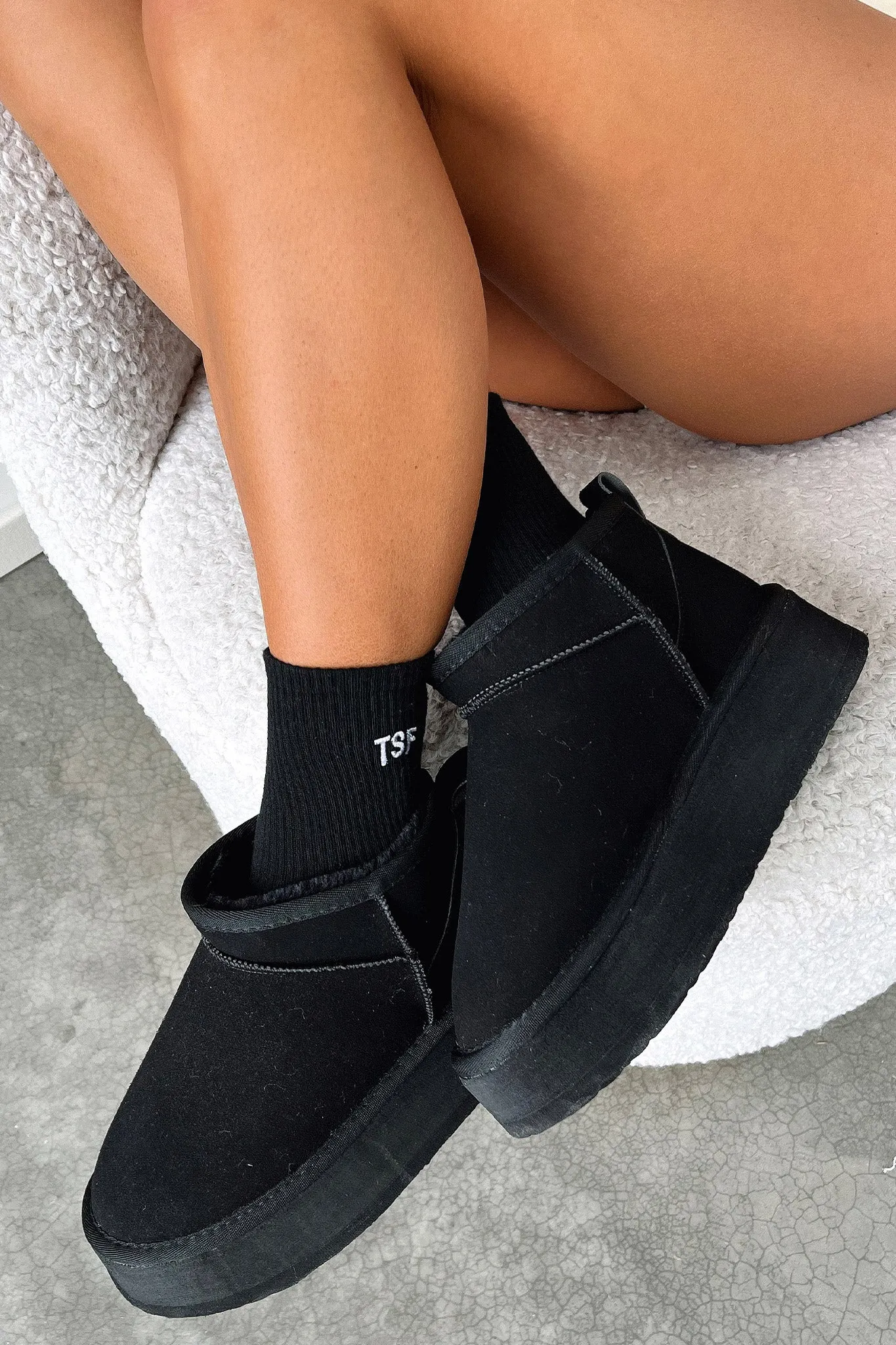 Eesha Platform Boots - Black all day wear