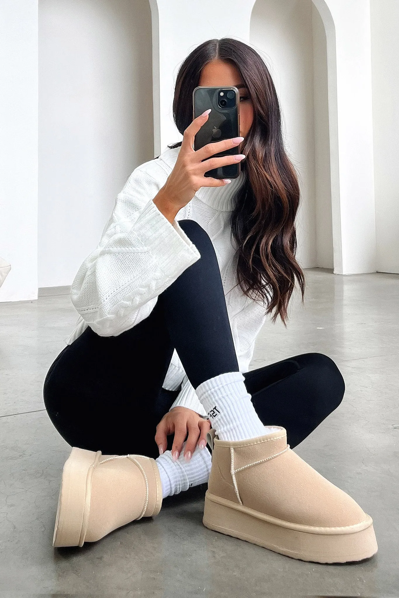 Eesha Platform Boots - Sand fashion wear