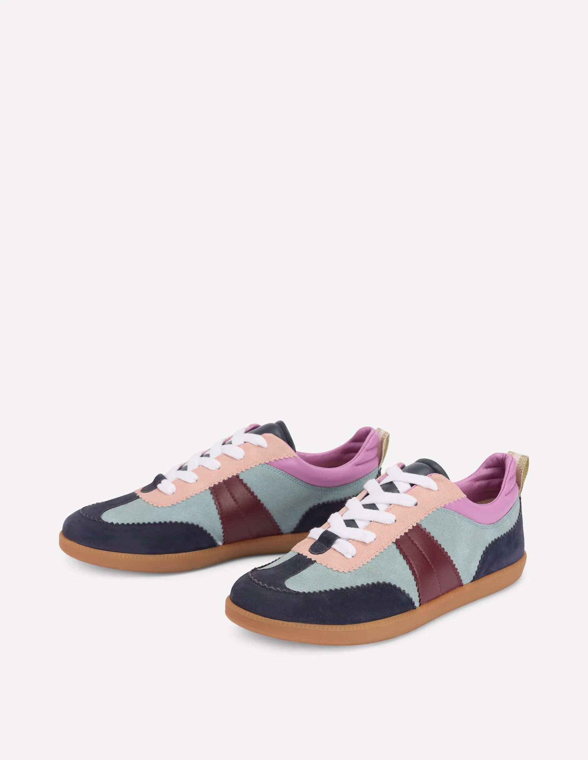 Erin Retro Tennis Trainers-Cord Colourblock rush vibe