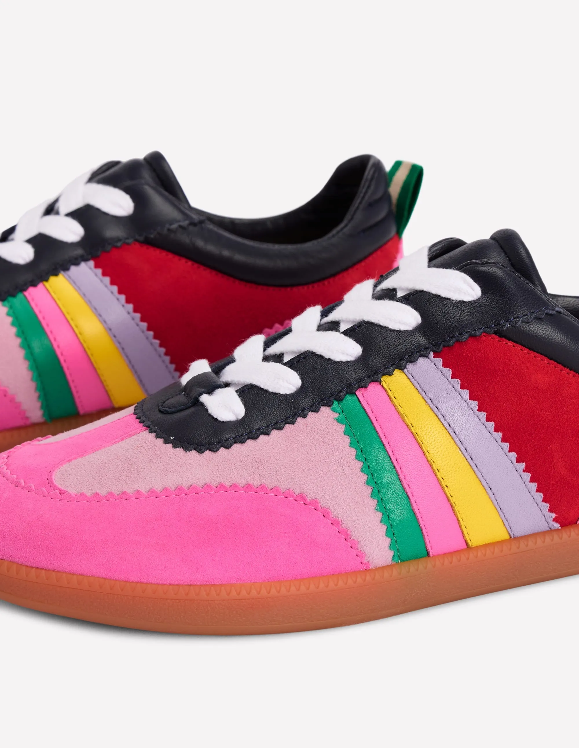 Erin Retro Tennis Trainers-Multicolour elastic design