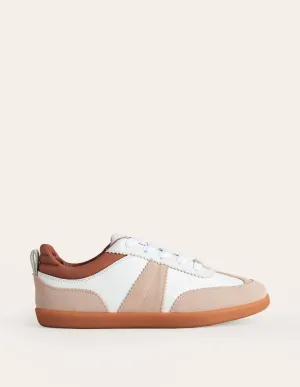 Erin Retro Tennis Trainers-White Mix comfort feel