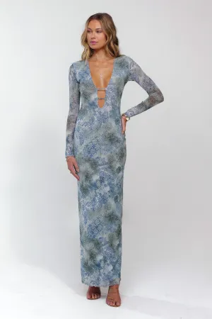 Esme Dress in Siren trendy look