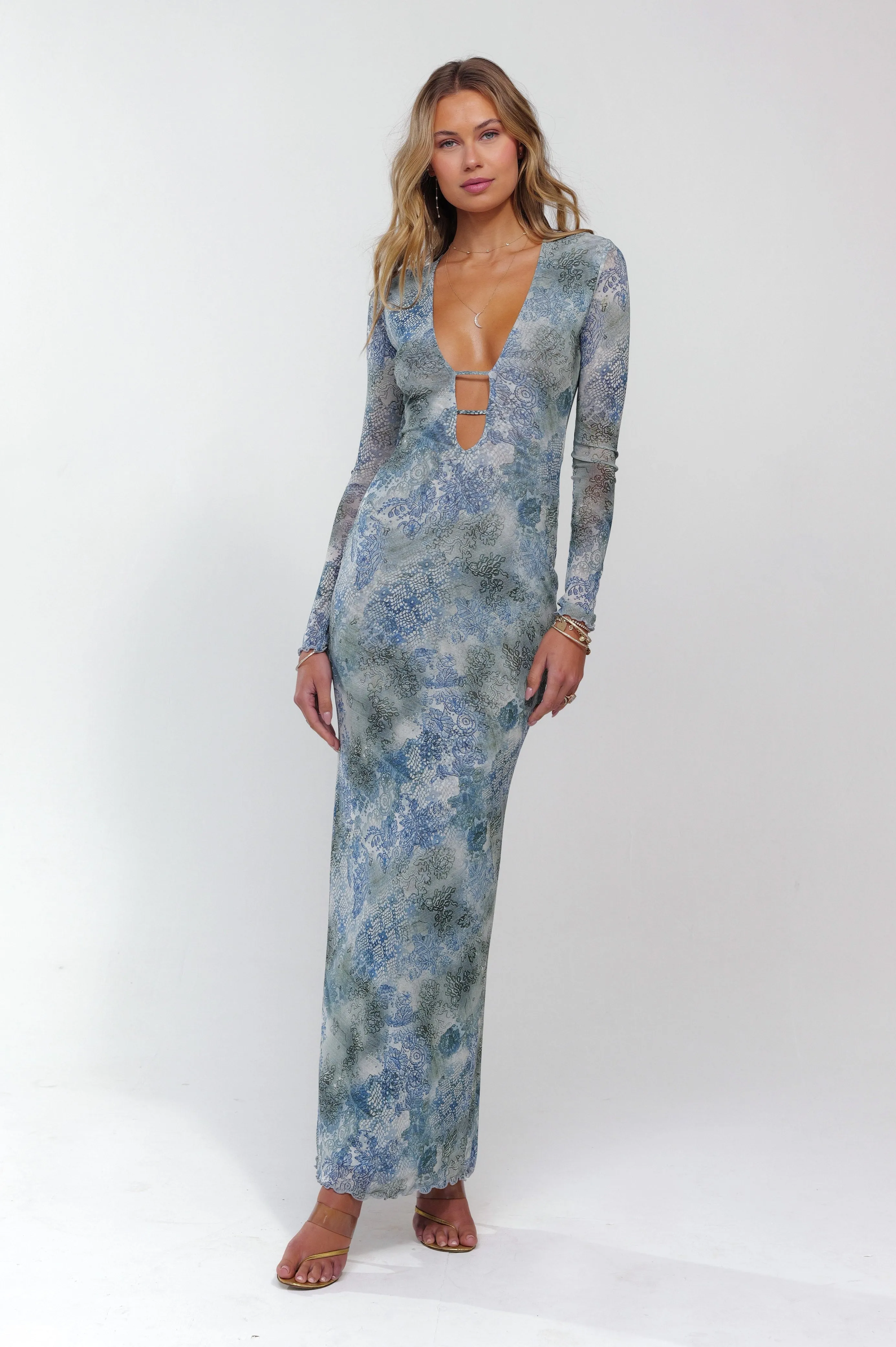 Esme Dress in Siren layering option