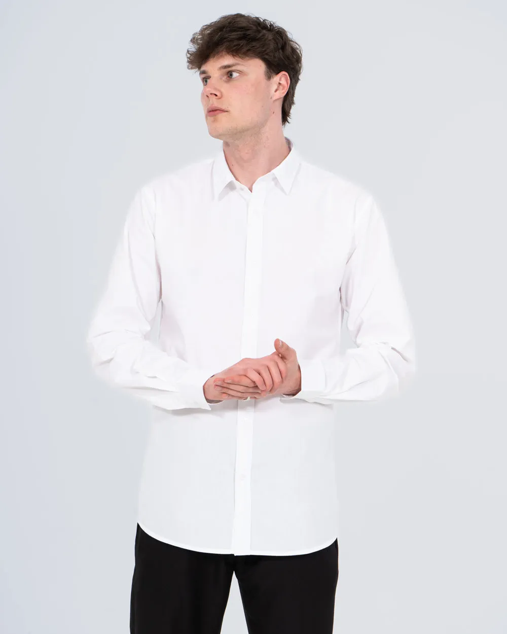 Essentalls Extra Tall Regular Fit Formal Shirt (white) Outfit Base