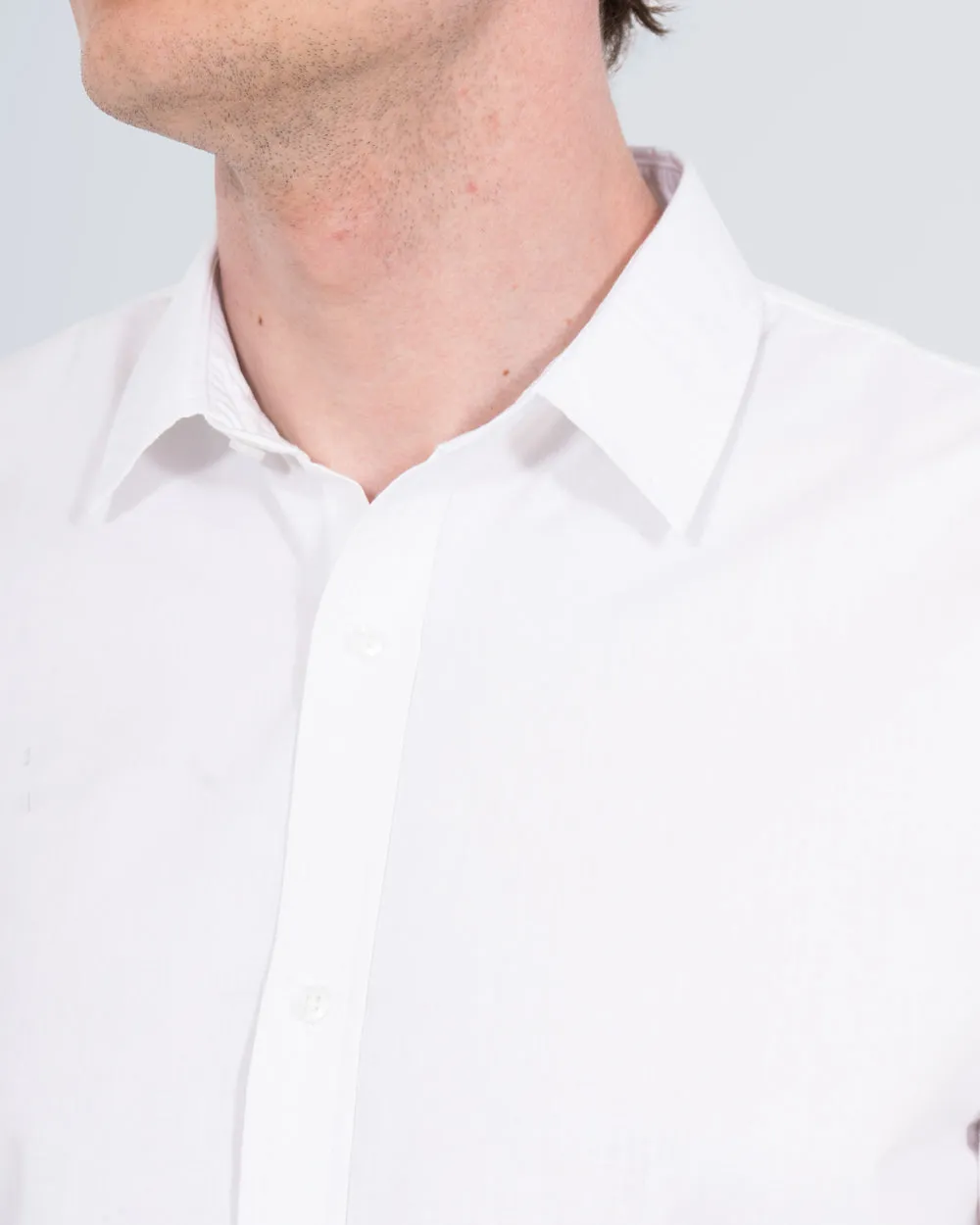 Essentalls Extra Tall Slim Fit Formal Shirt (white) Fine Fit
