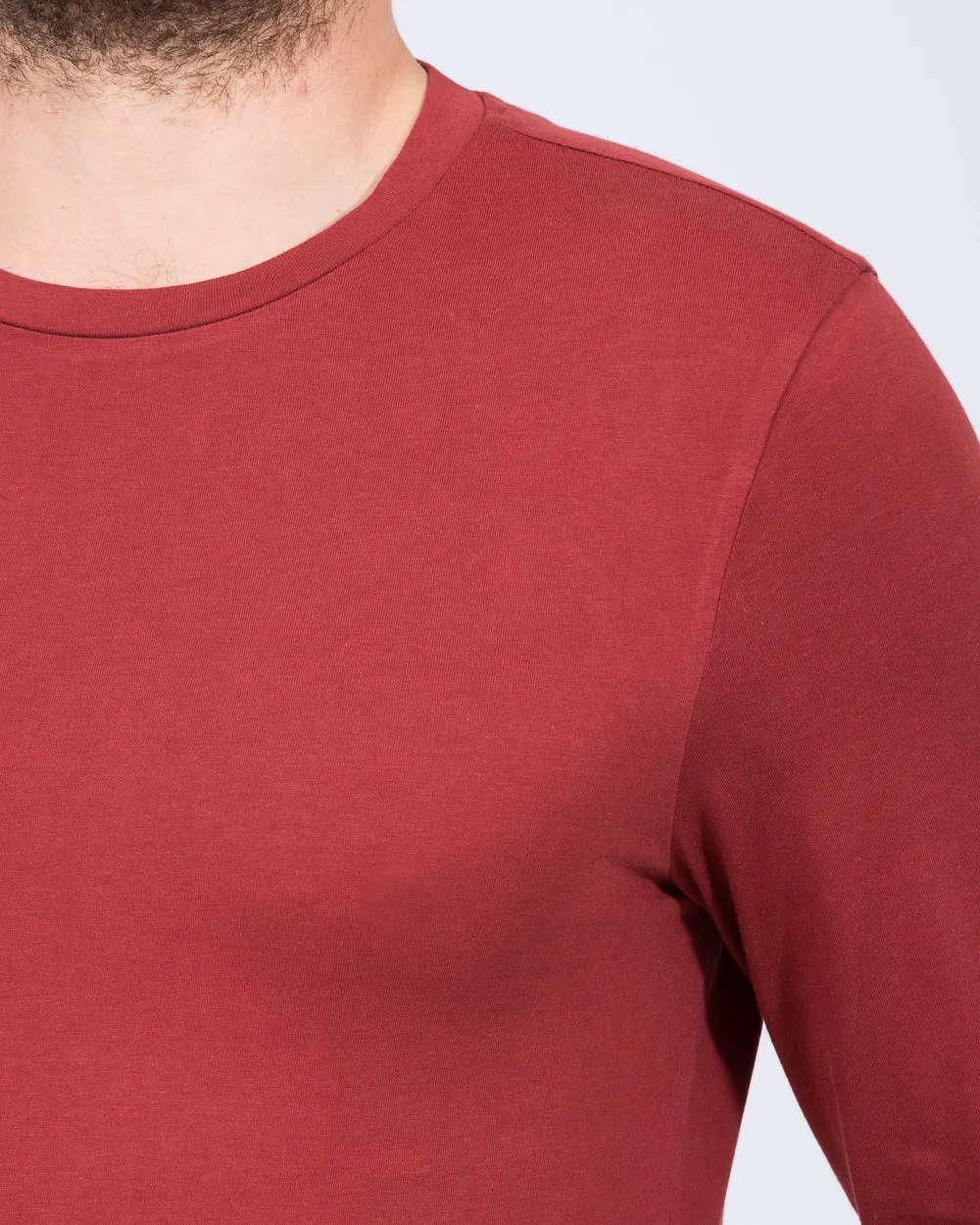 Essentalls Long Sleeve Tall T-Shirt (burgundy) heat block