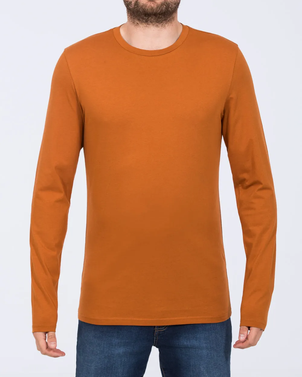 Essentalls Long Sleeve Tall T-Shirt (rust) indoor style