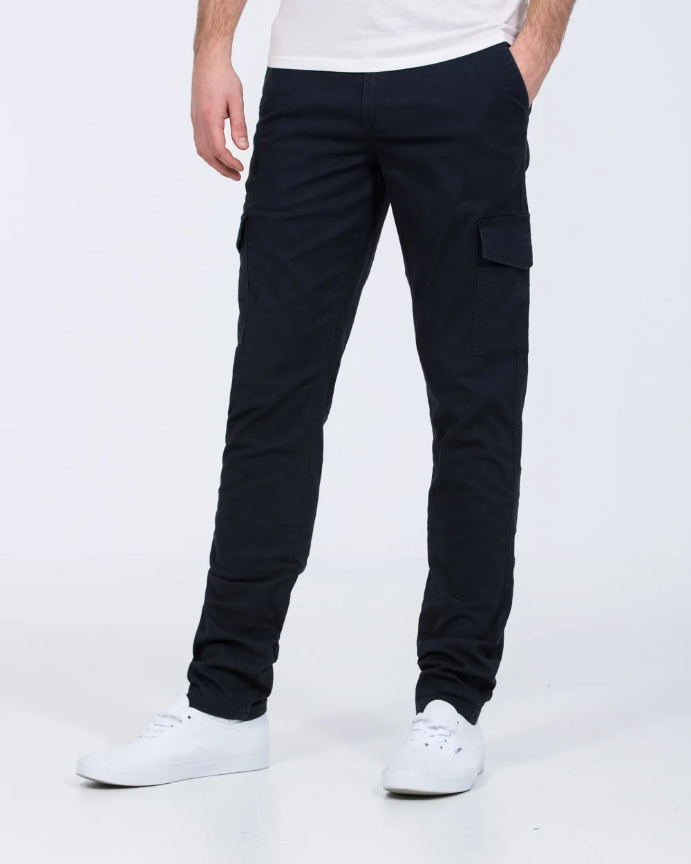 Essentalls Ray Tall Slim Fit Cargo Trousers (navy) outdoor adventure