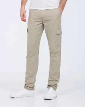 Essentalls Ray Tall Slim Fit Cargo Trousers (stone) cool texture