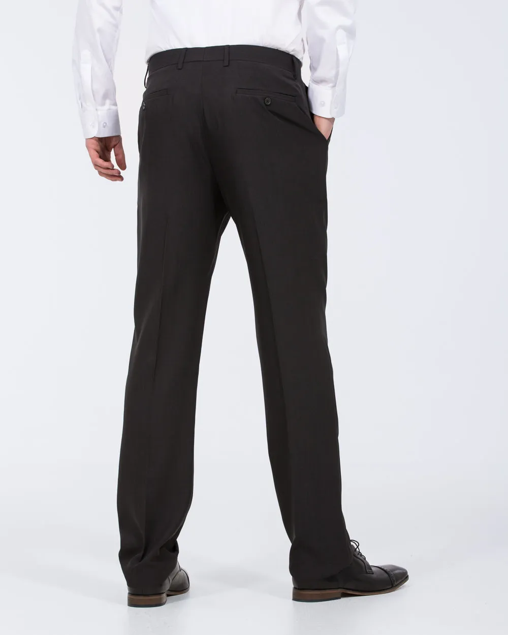 Essentalls Regular Fit Tall Trousers (charcoal) smart fabric