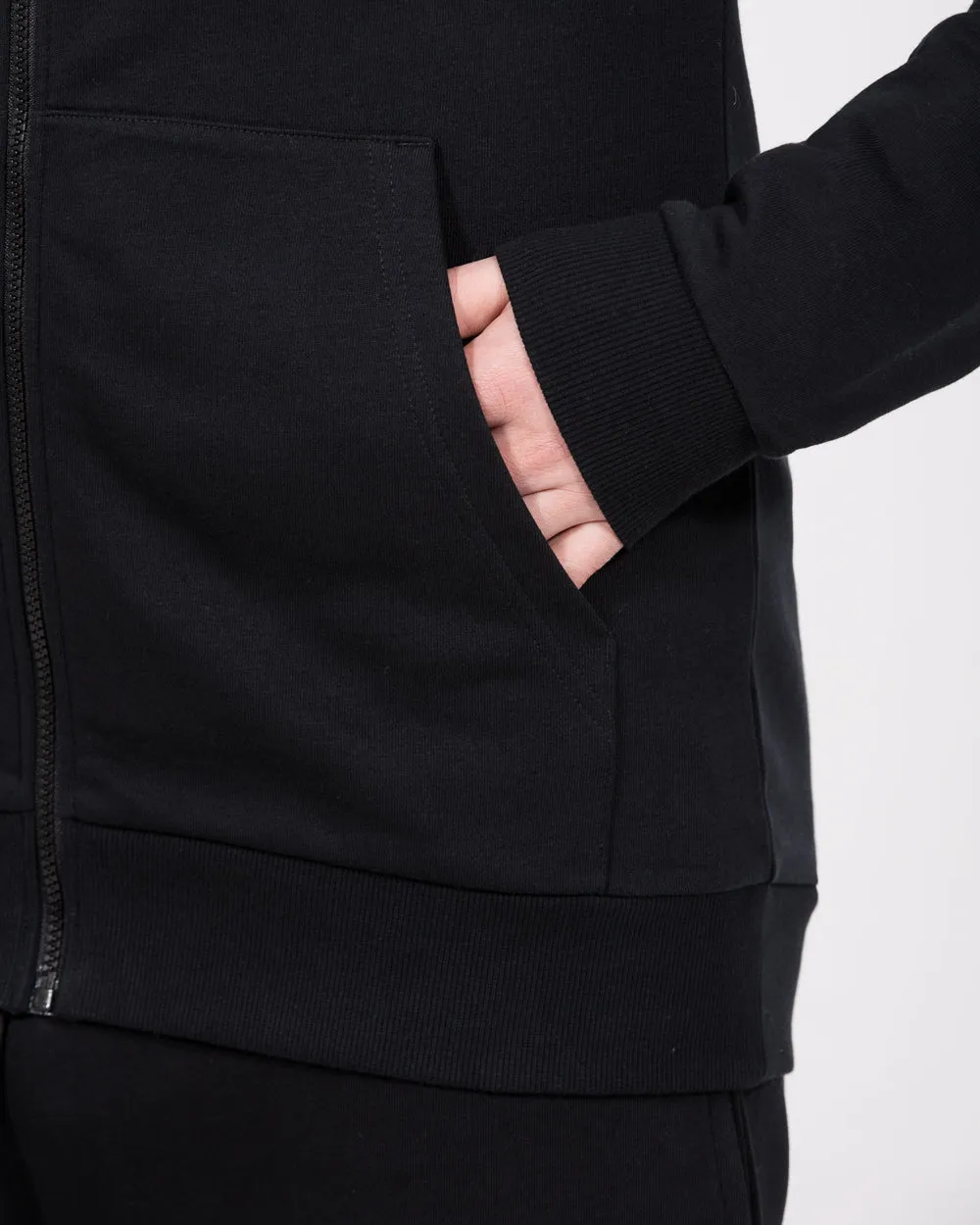 Essentalls Tall Zip Up Hoodie (black) city stroll
