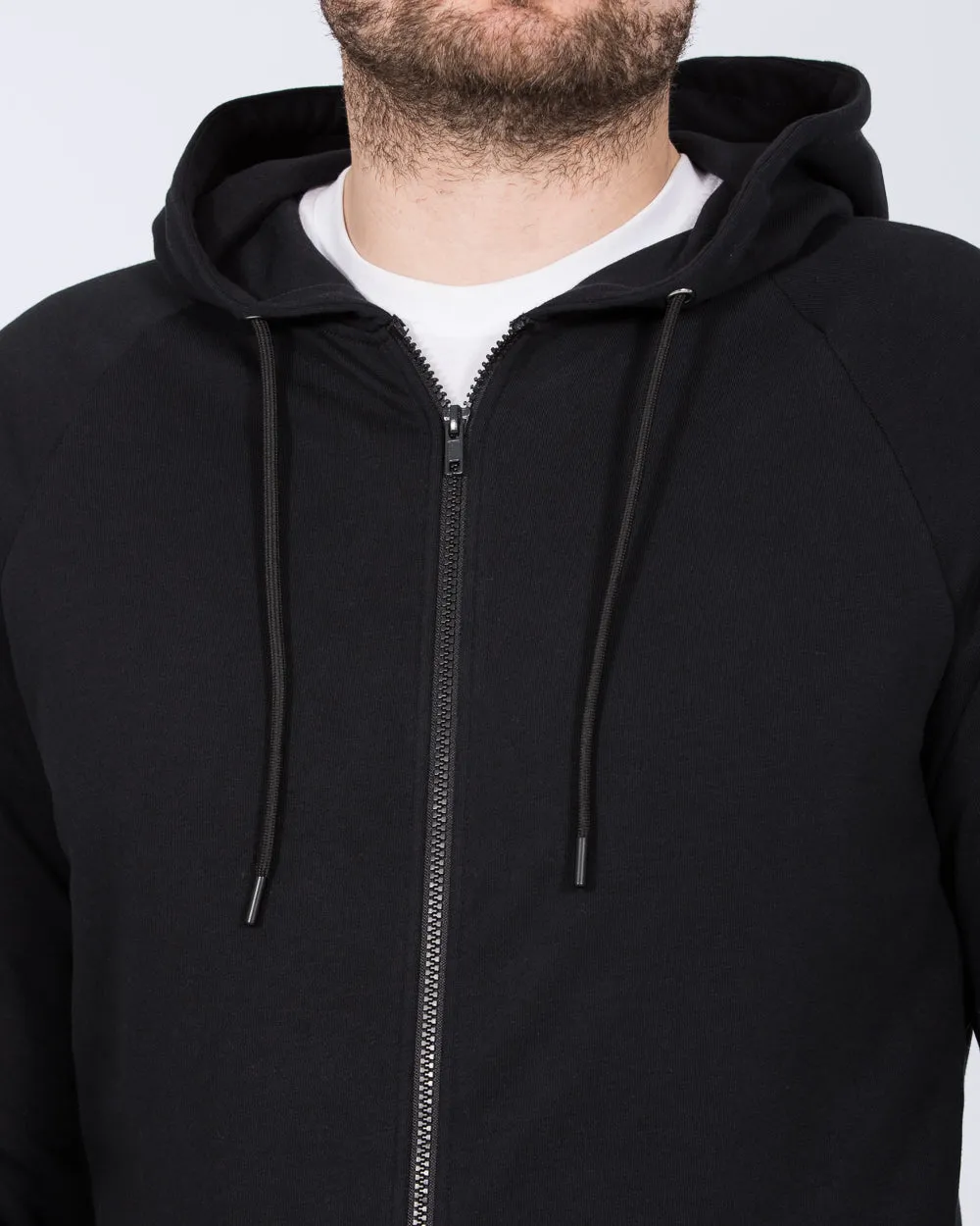 Essentalls Tall Zip Up Hoodie (black) cool school