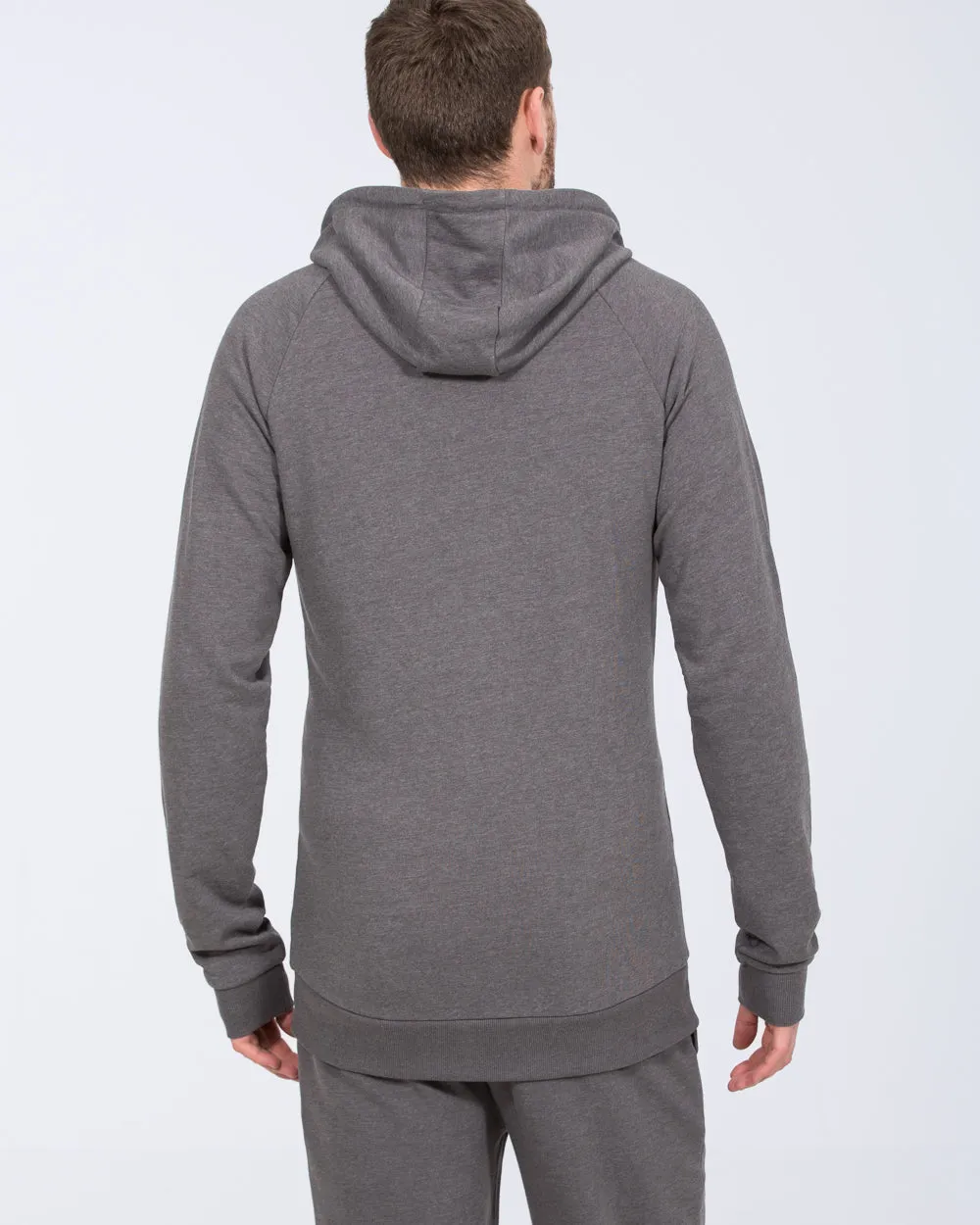 Essentalls Tall Zip Up Hoodie (charcoal) anytime fit