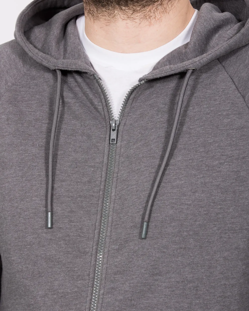 Essentalls Tall Zip Up Hoodie (charcoal) function fit