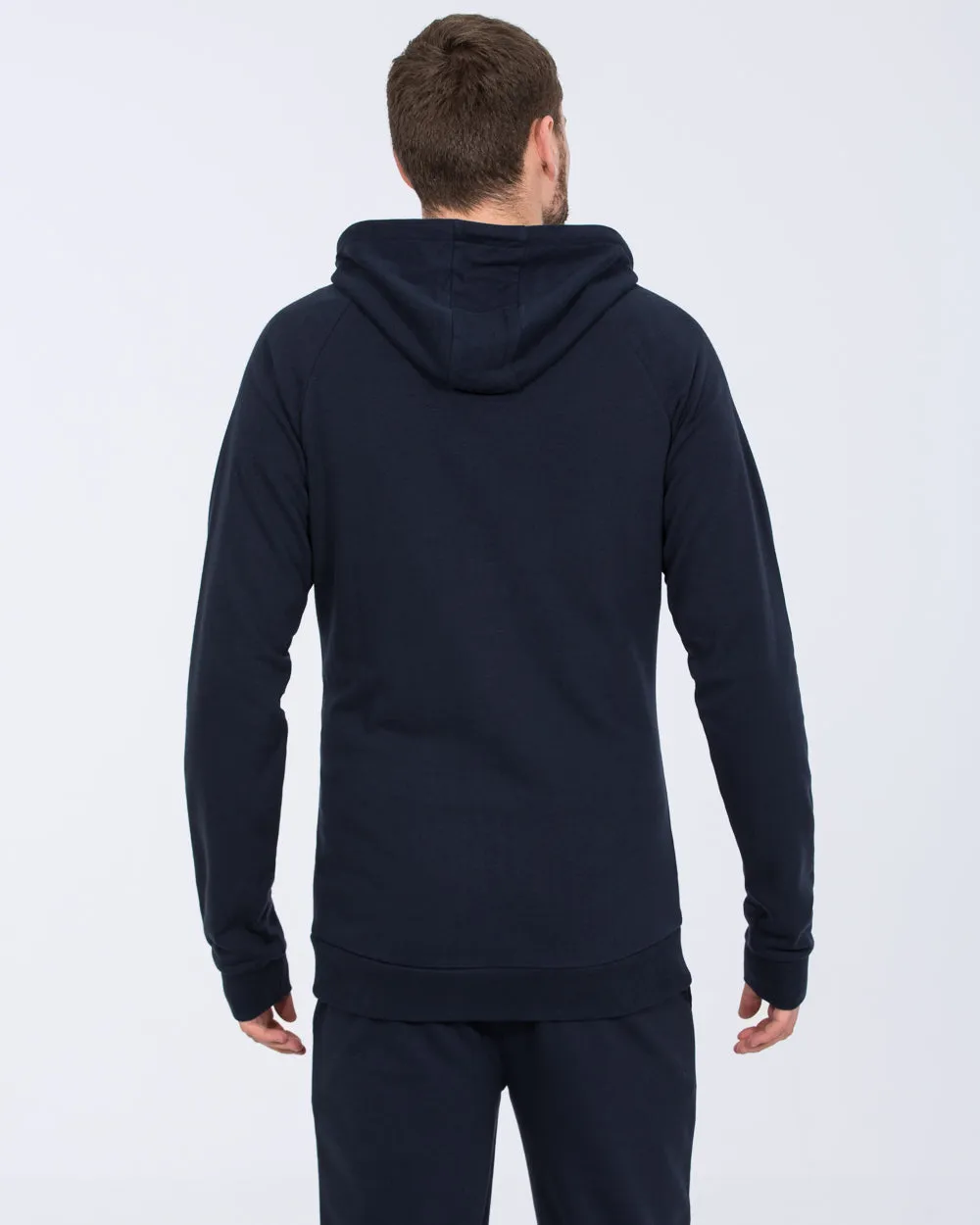 Essentalls Tall Zip Up Hoodie (navy) mood fit