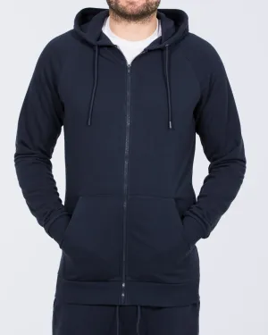 Essentalls Tall Zip Up Hoodie (navy) cozy layer