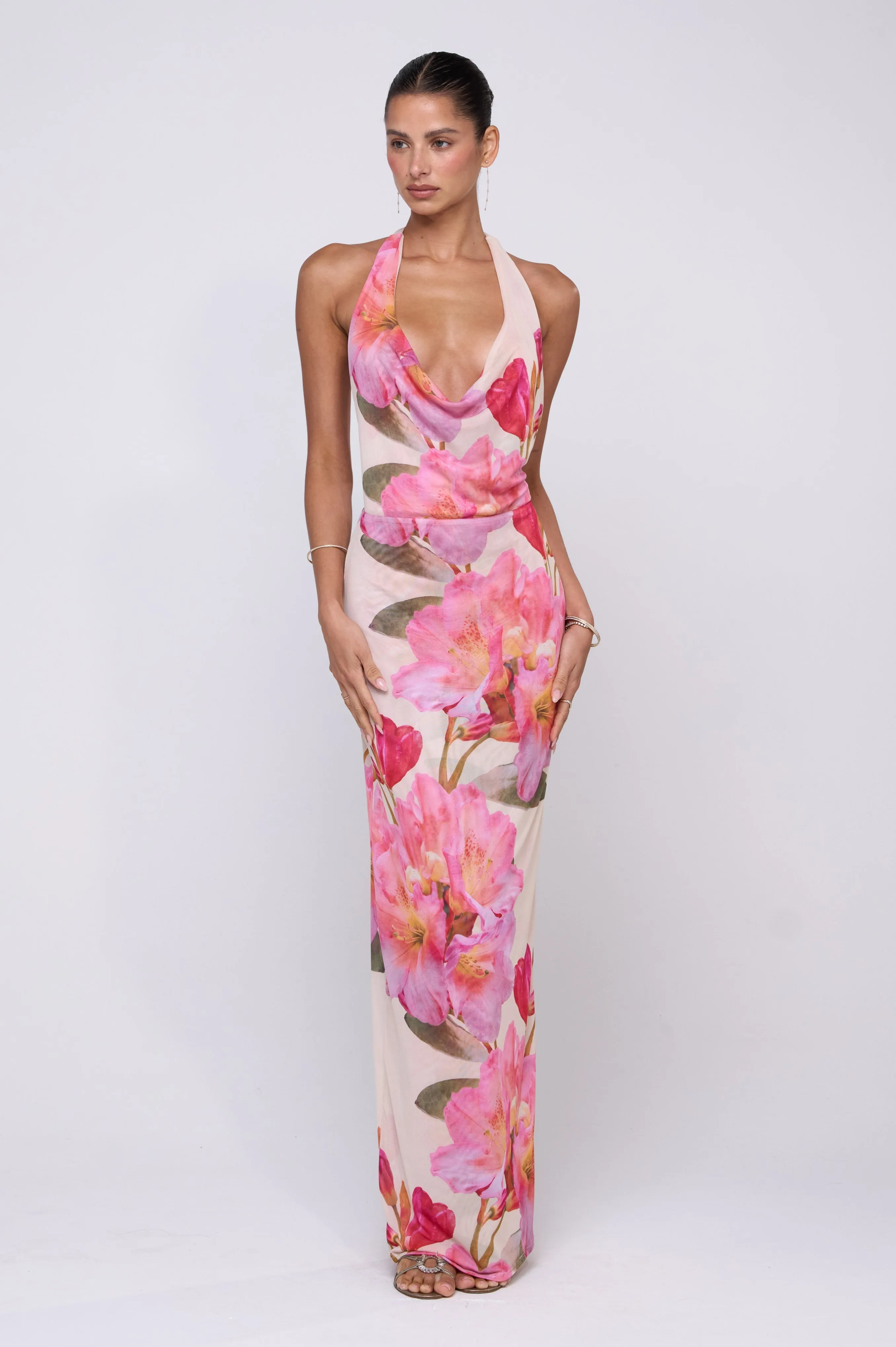 Fiona Dress in Lily flowy design