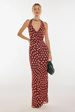 Fiona Dress in Spice travel ready