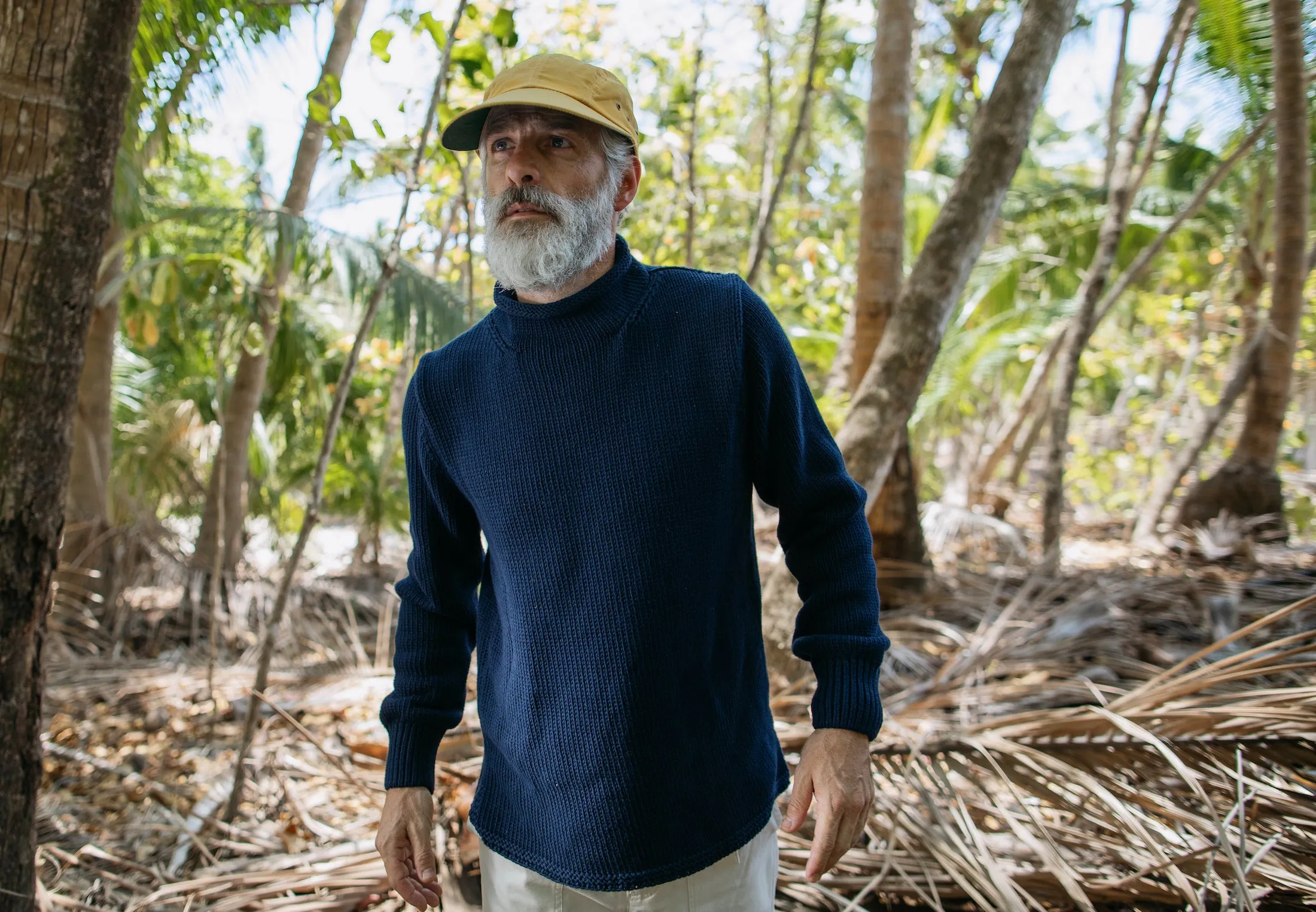 Fisherman's Sweater in Navy weather change