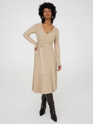 Fit & Flare Sweater Dress elegant confidence