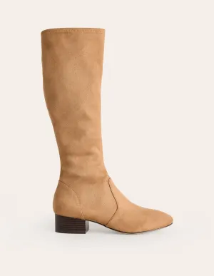 Flat Stretch Knee Boots-Acorn comfort protect