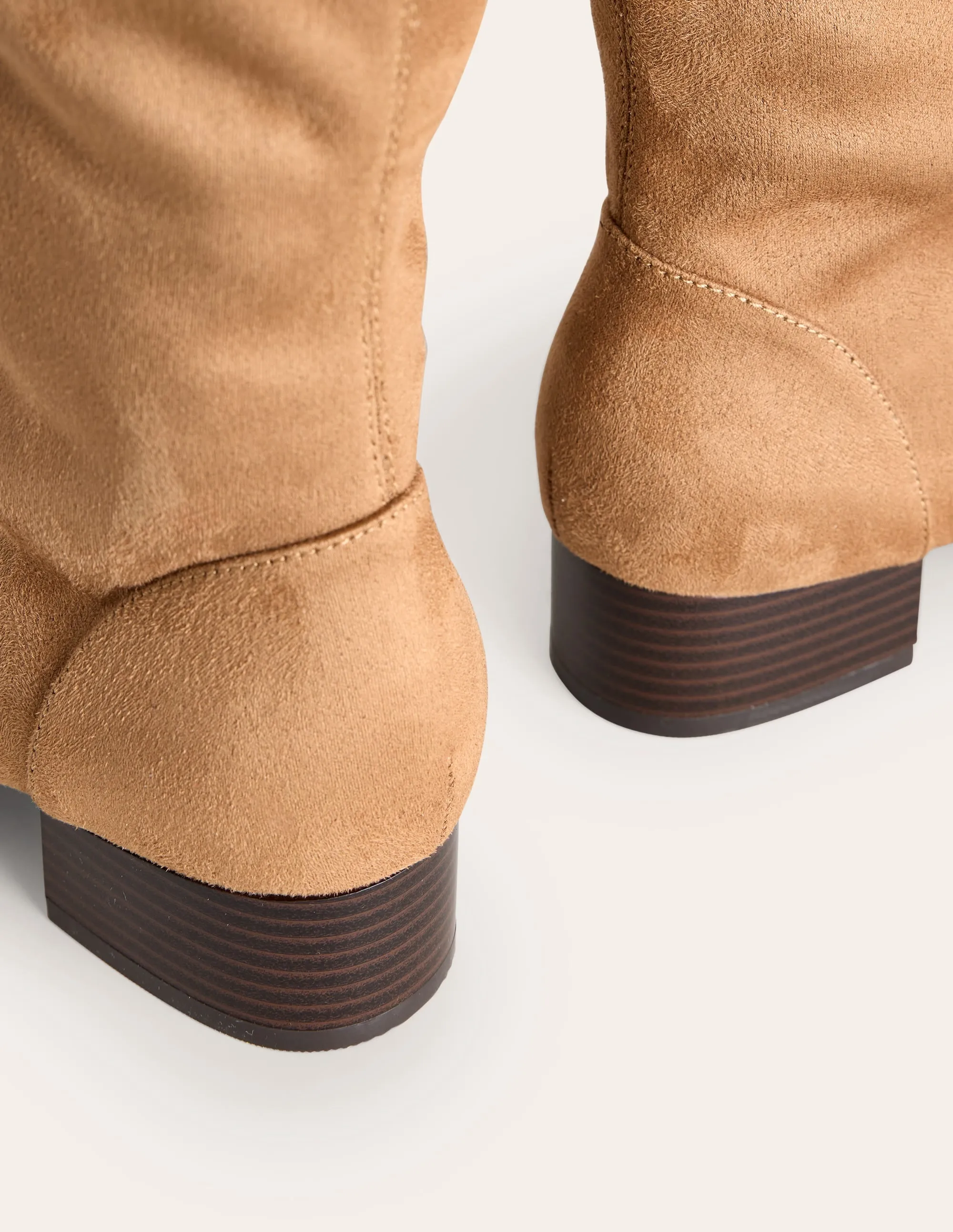 Flat Stretch Knee Boots-Acorn soft bounce