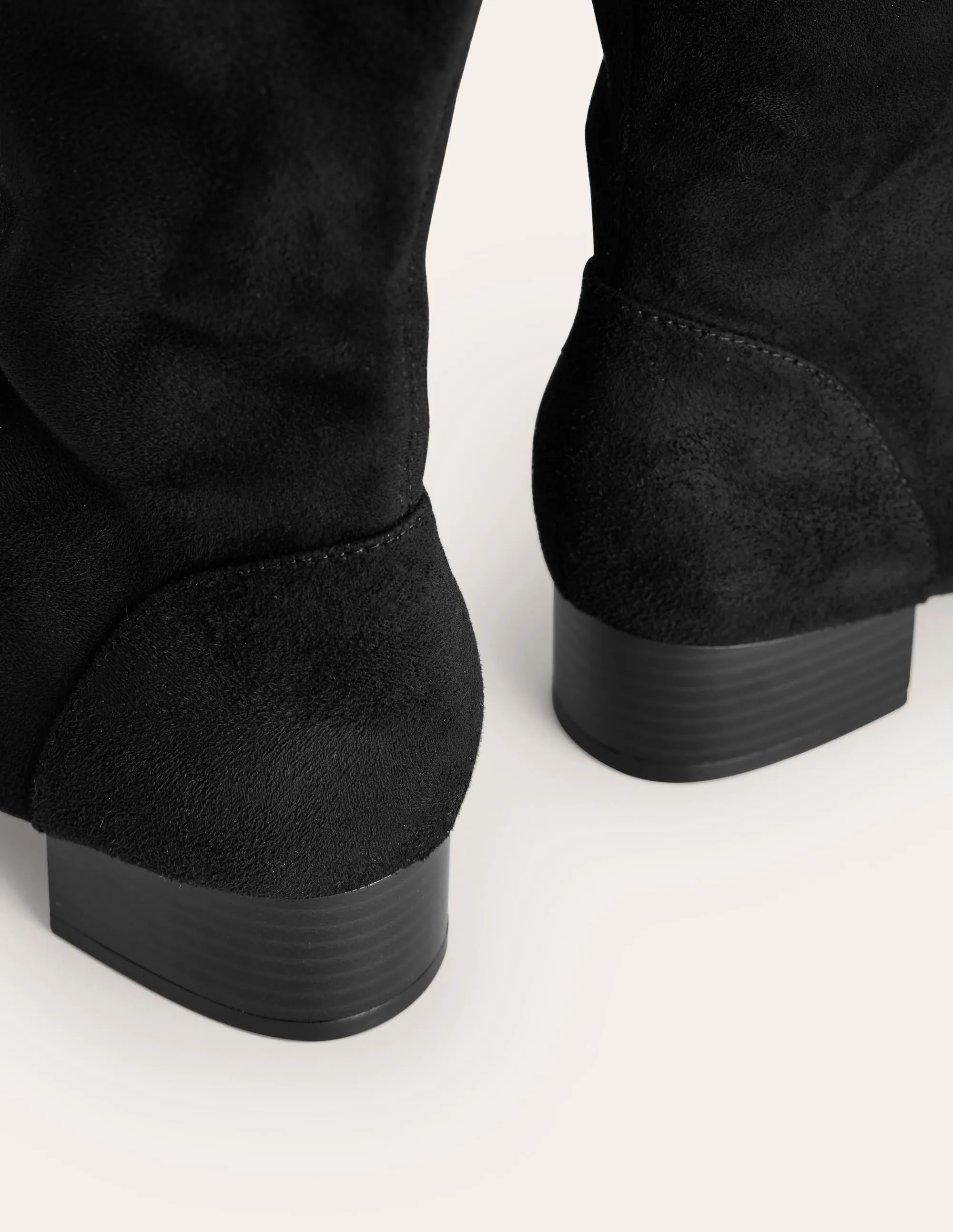 Flat Stretch Knee Boots-Black youth energy