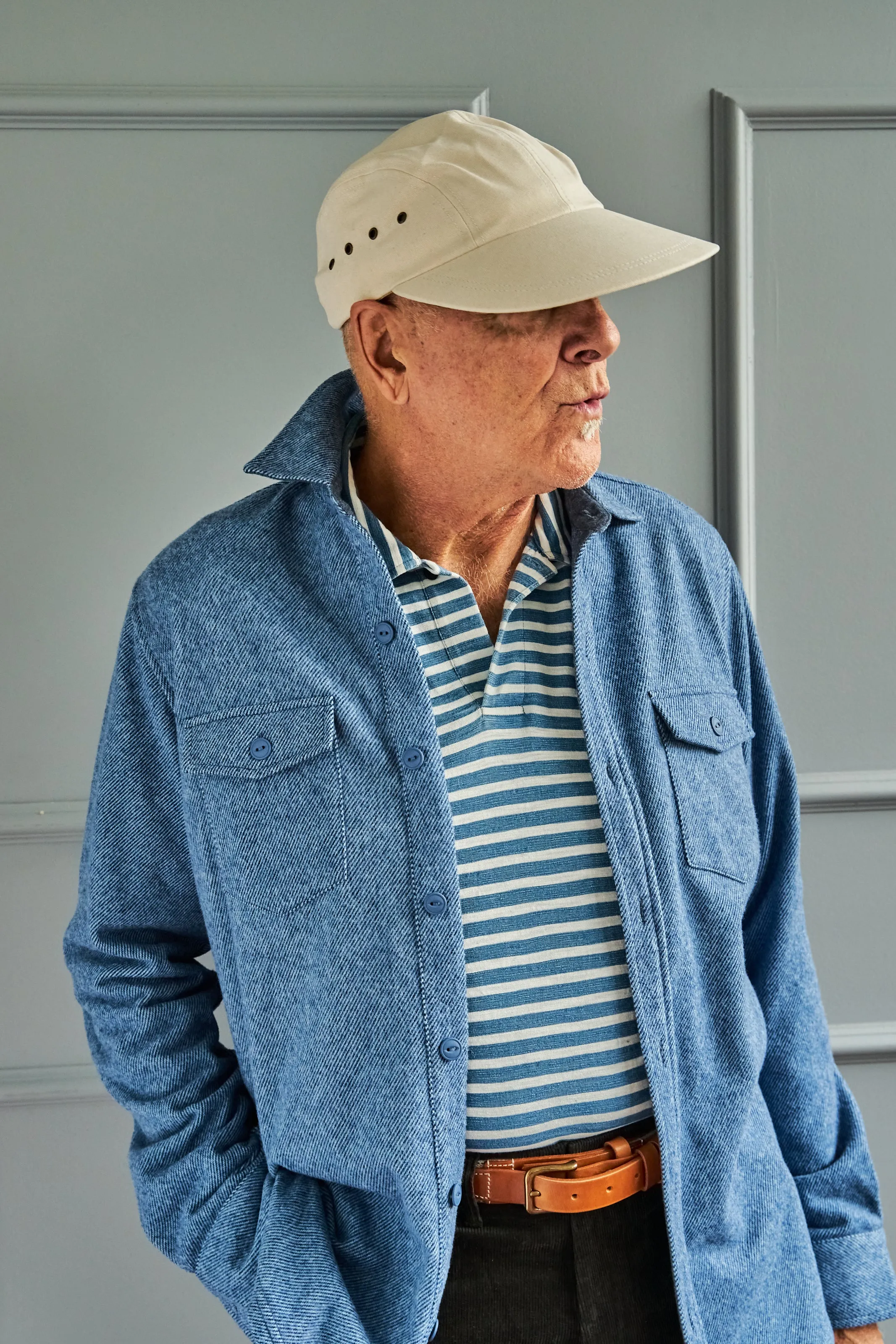 Fleece Overshirt in Ice Blue Chill Mood