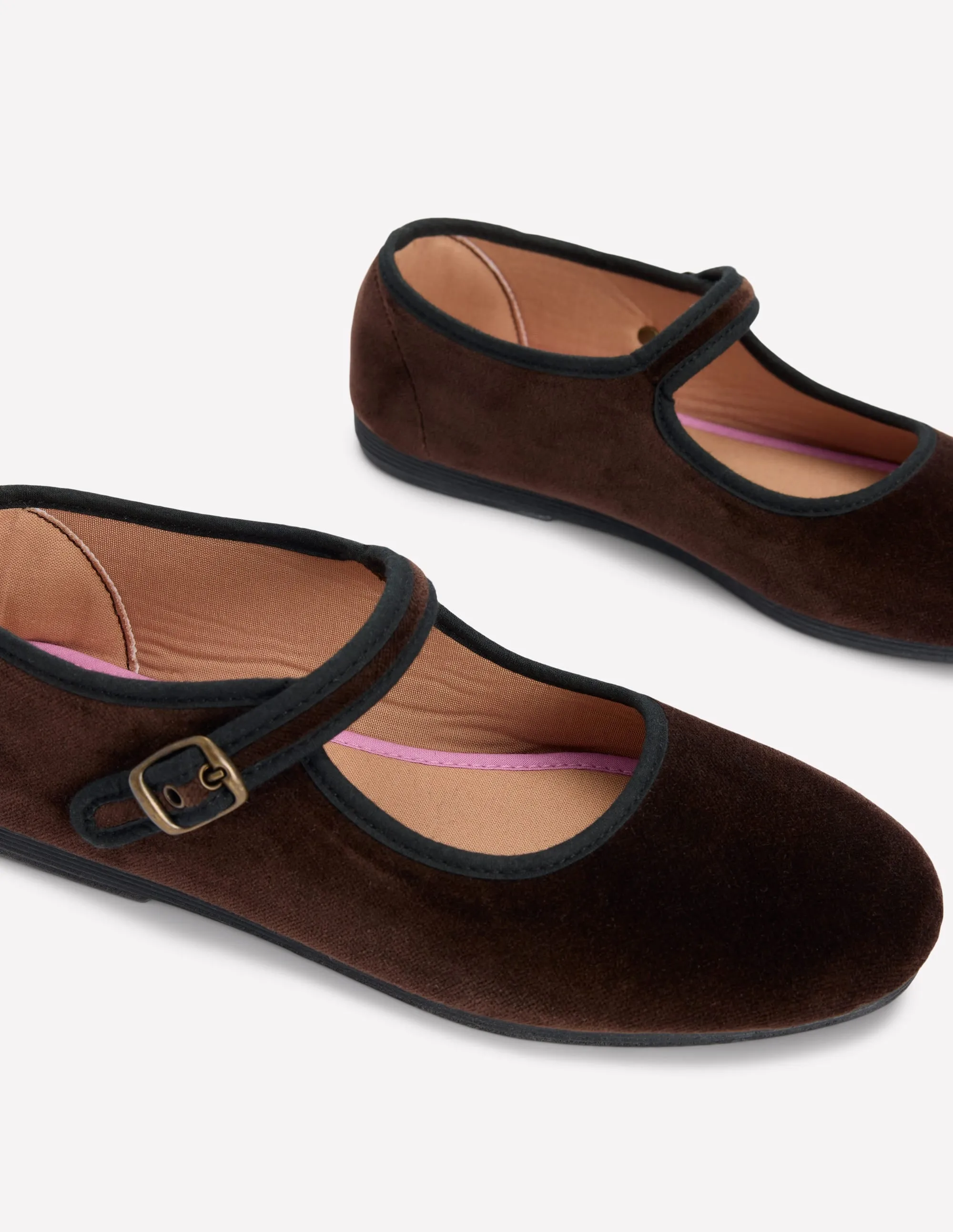 Flexi Mary Jane-Chocolate Velvet classical match