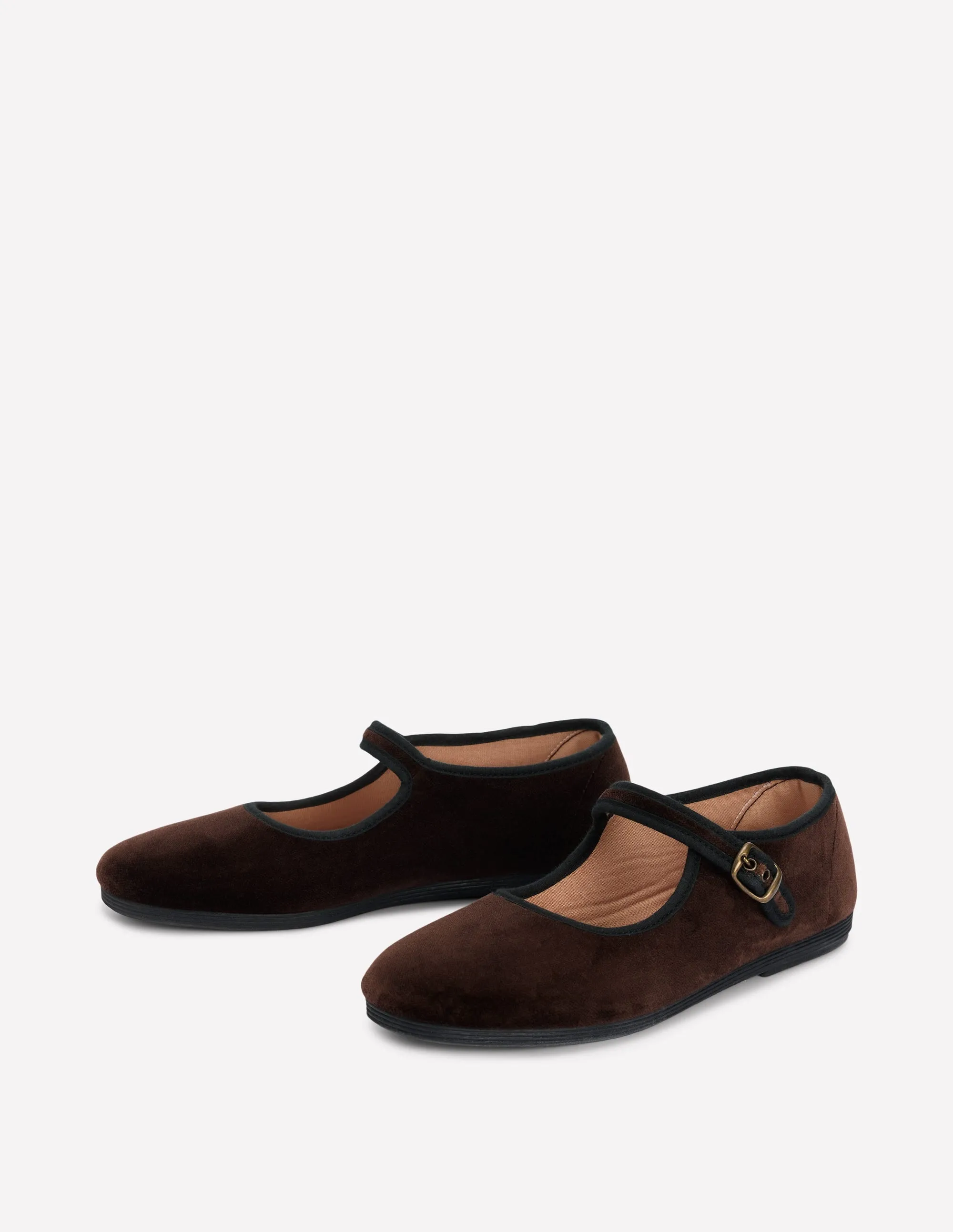 Flexi Mary Jane-Chocolate Velvet light fashion