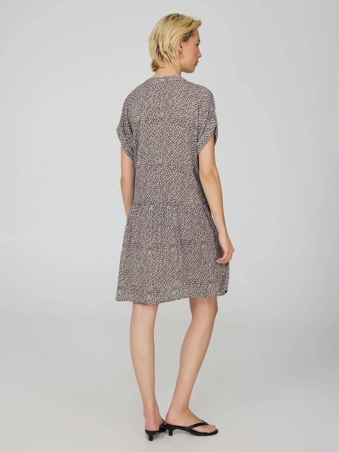 Floral Crinkle Gauze Mini Dress free style