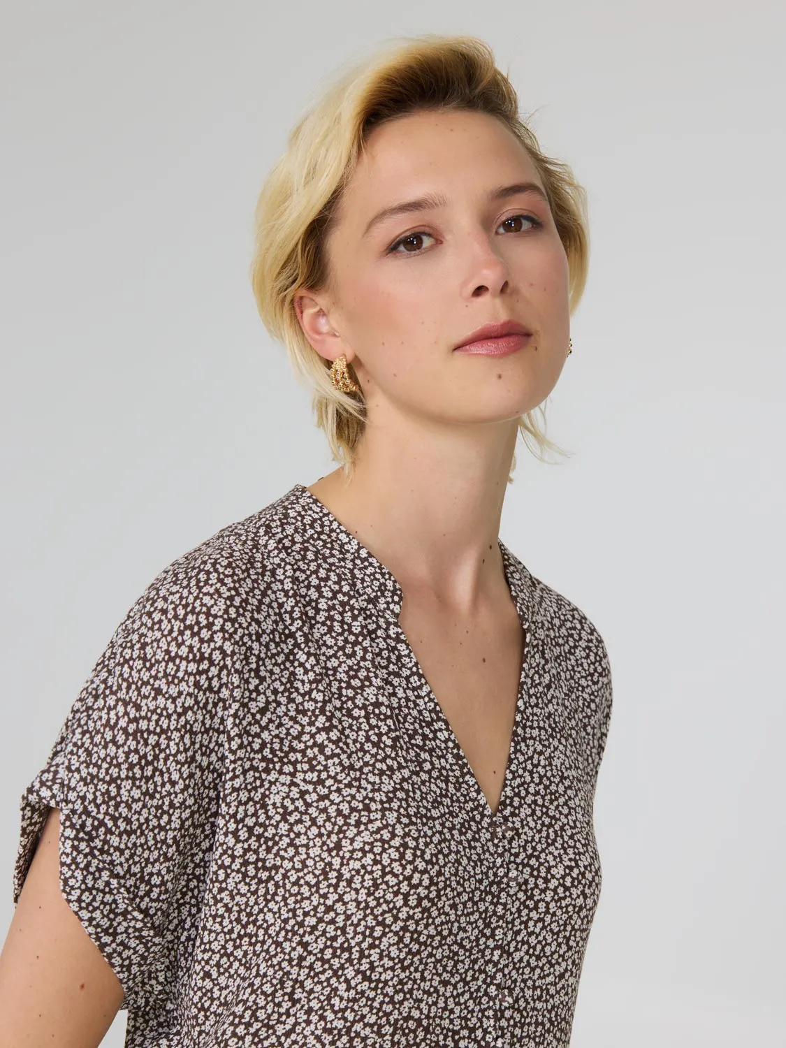 Floral Crinkle Gauze Mini Dress youthful bloom