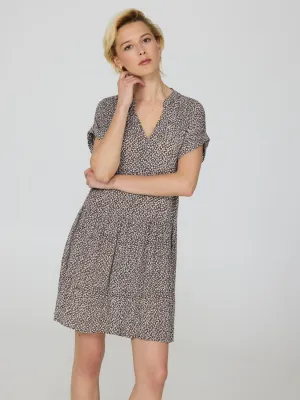 Floral Crinkle Gauze Mini Dress comfy look