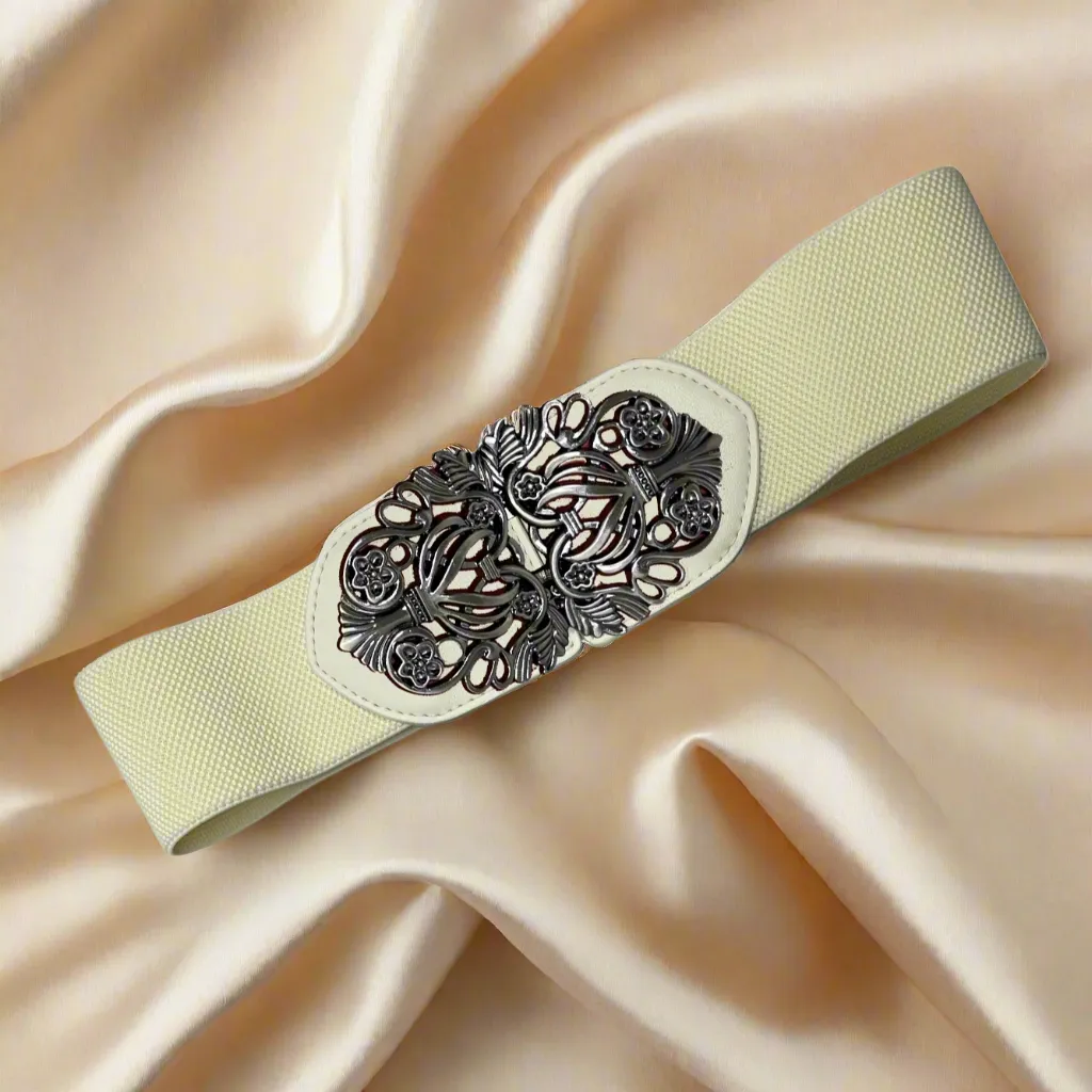 Floral Filigree Stretch Belt travel ease