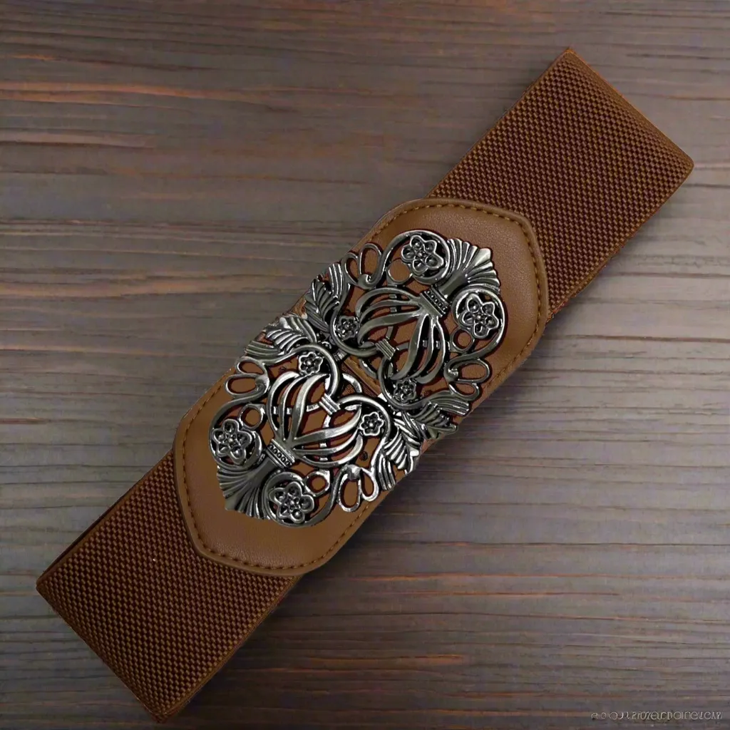 Floral Filigree Stretch Belt function rich