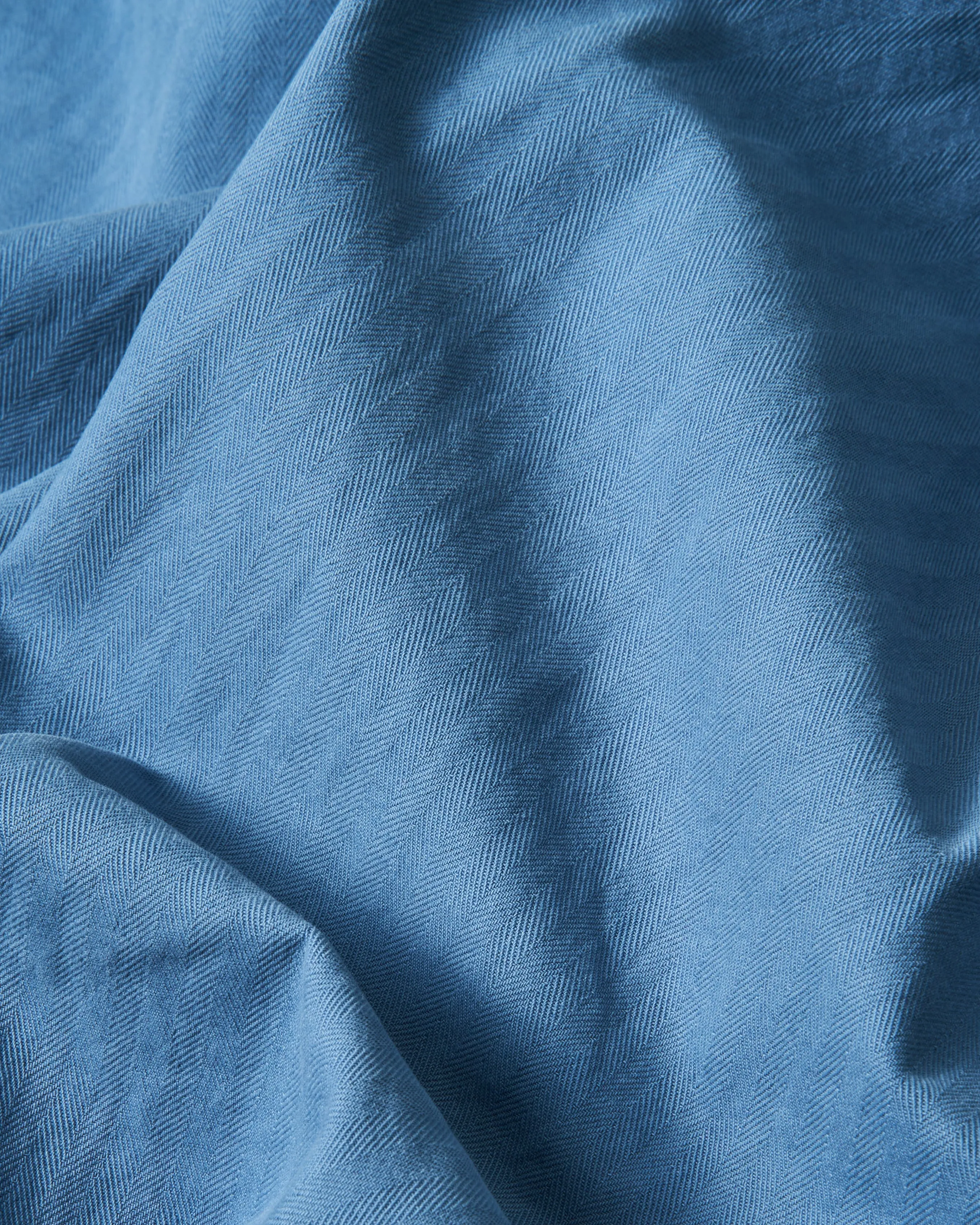 French Workmans Jacket in Atlantic Blue Herringbone sharp layer style