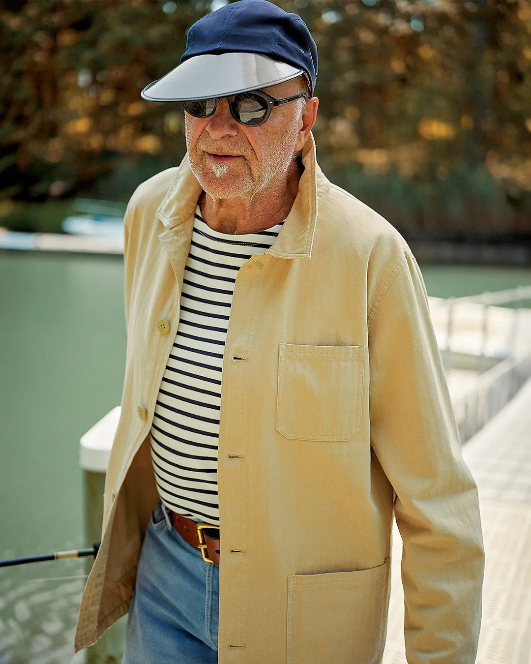 French Workmans Jacket in Khaki Herringbone thermal comfort wear