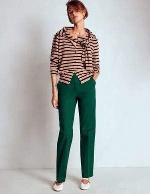 Full Length Canonbury Trousers-Emerald Green smooth finish
