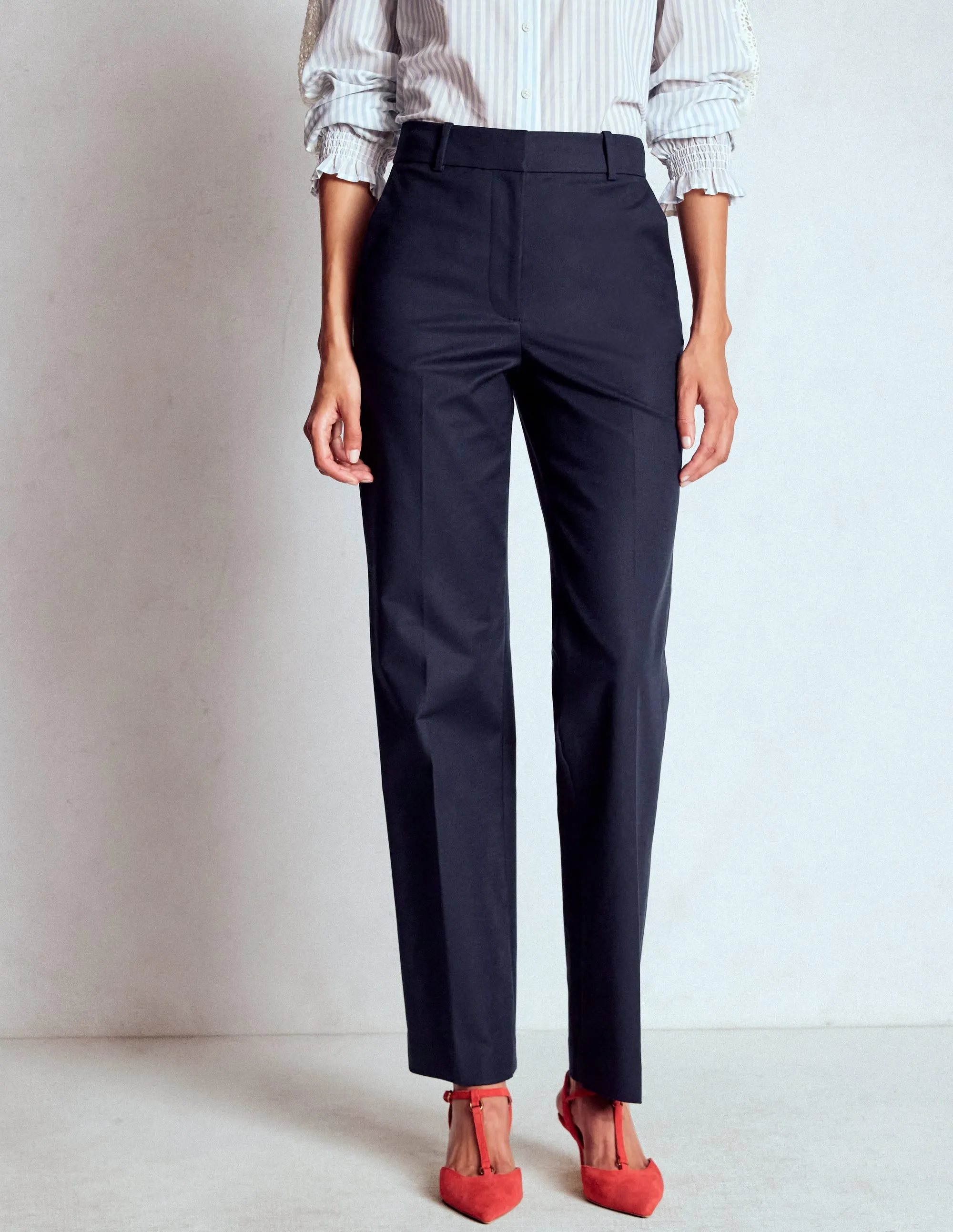 Full Length Canonbury Trousers-Navy odor resistant