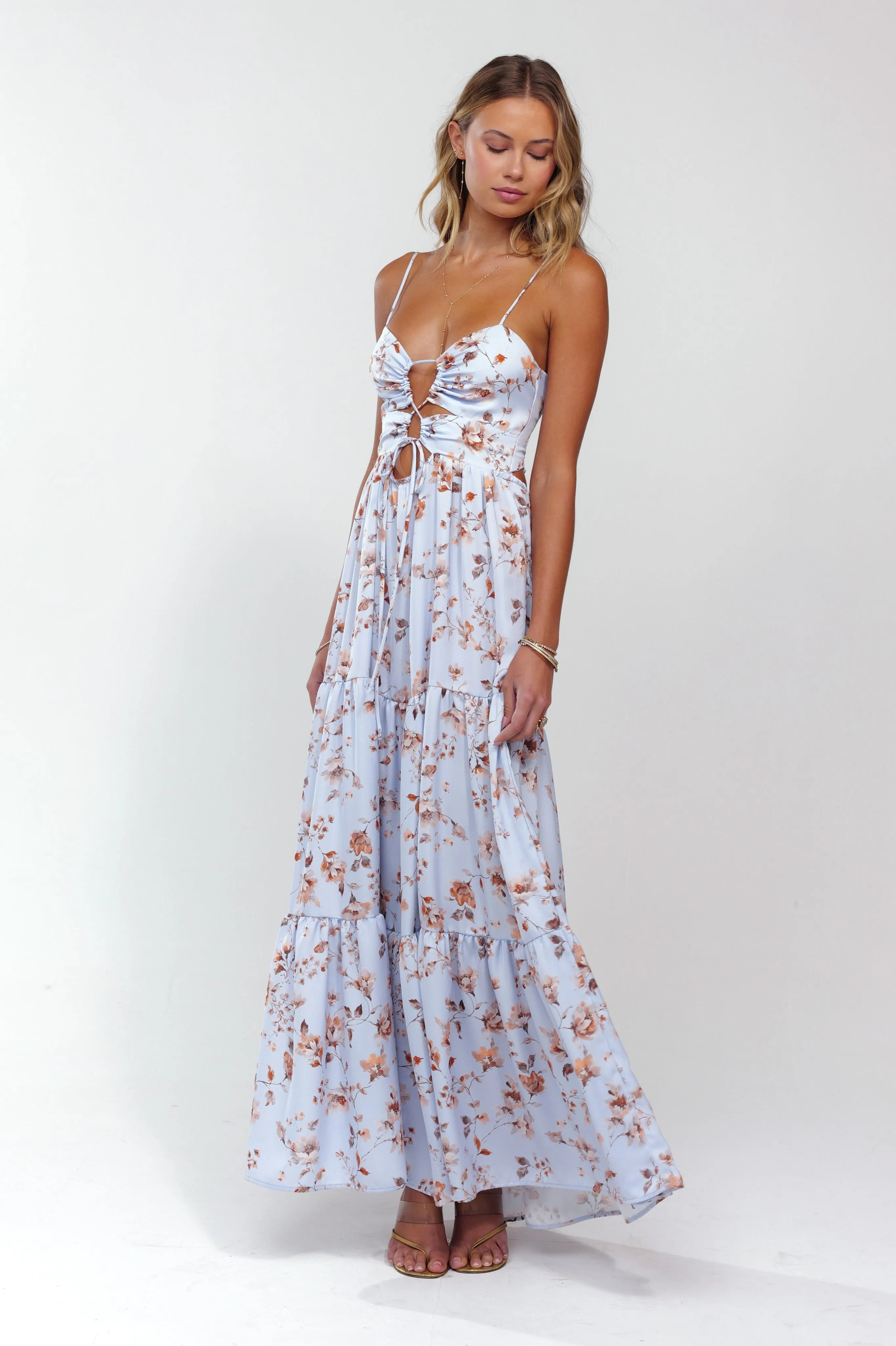 Gabi Maxi in Whimsy flowy hem