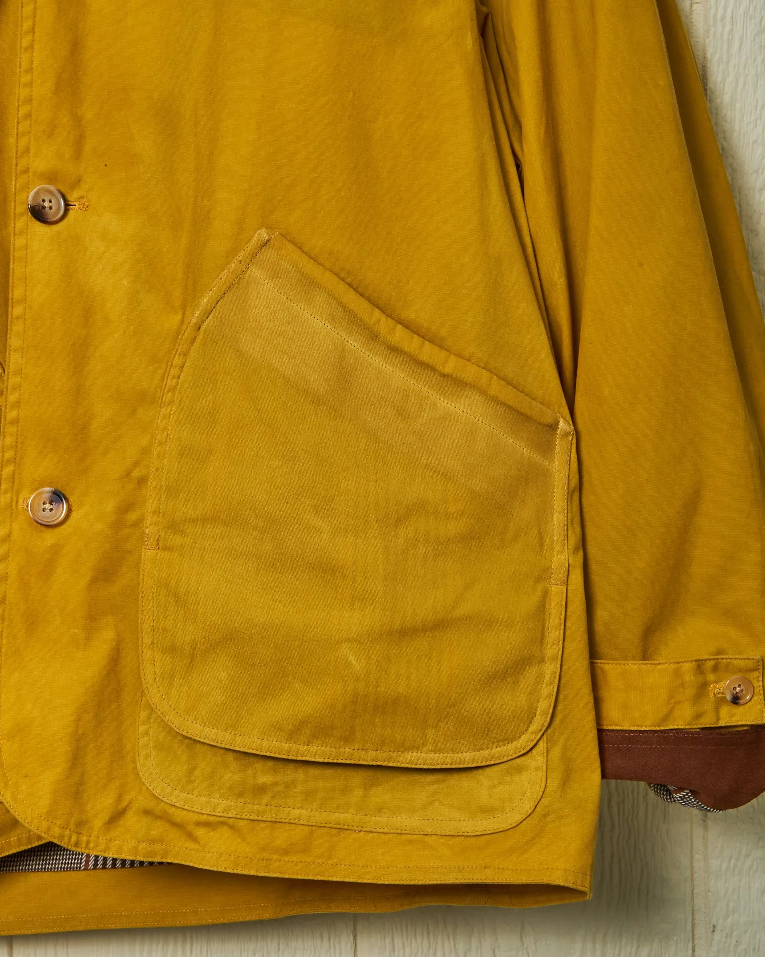 Gamekeeper Jacket in Goldenrod Waxed Canvas essential midlayer